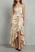 Noctavelle – Satin drapierte Silhouette – Langes Abendkleid