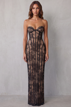 Sirelle – Modellierte Spitzen-Verführung – Maxikleid