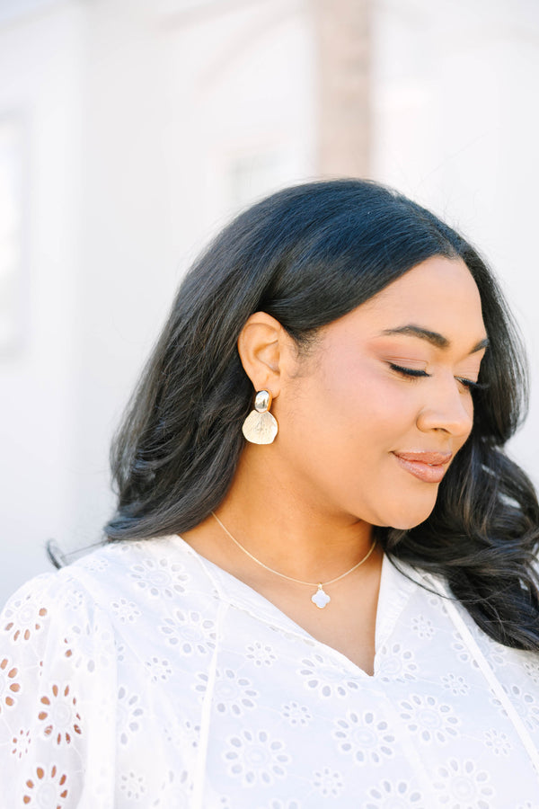 Abstract Aura Earrings, Gold
