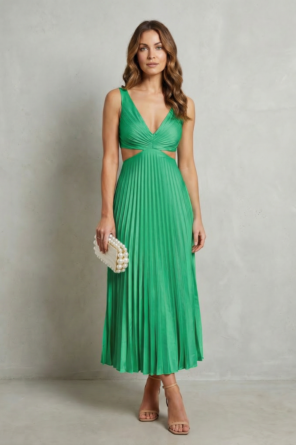 Elodienne – Eleganz mit Falten in der Taille – Maxikleid