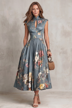 Noirelle – Vintage floral elegance – Midi dress
