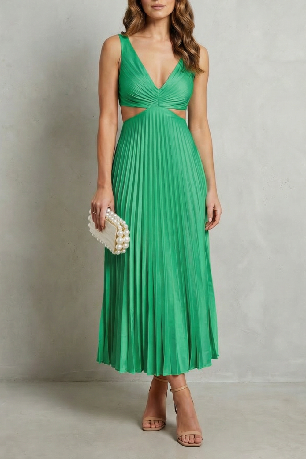 Elodienne – Eleganz mit Falten in der Taille – Maxikleid