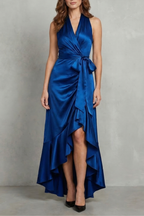 Noctavelle – Satin drapierte Silhouette – Langes Abendkleid