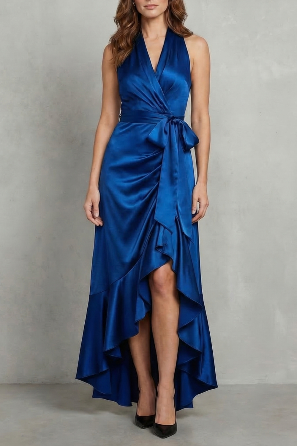 Noctavelle – Satin drapierte Silhouette – Langes Abendkleid