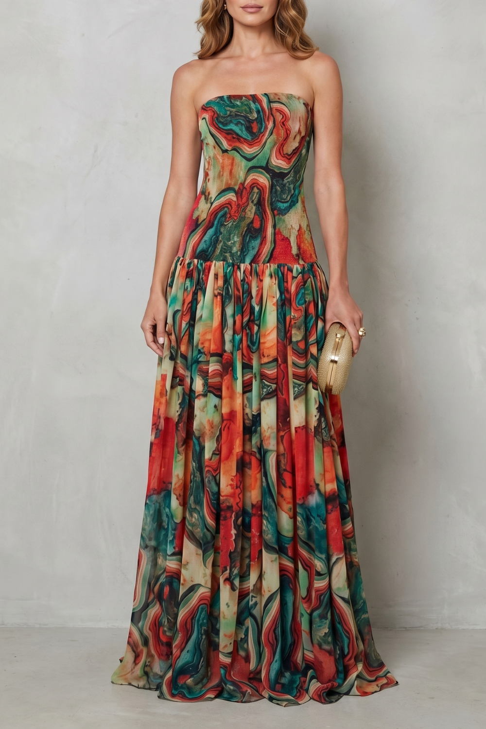 Lavielle – Carmen-Print-Maxikleid