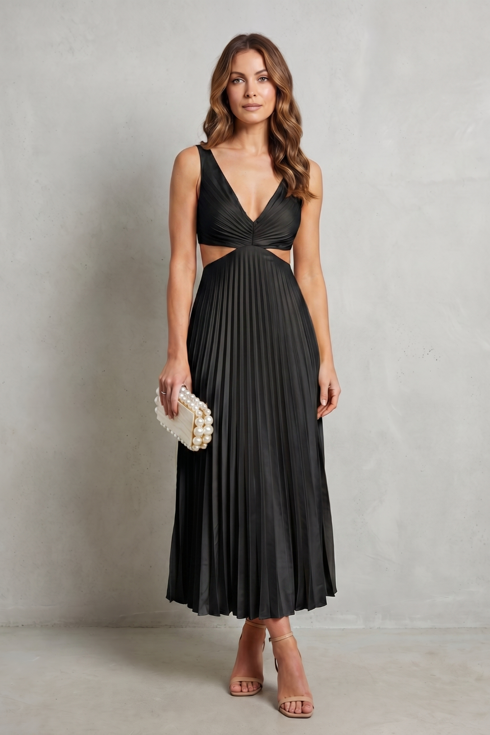 Elodienne – Eleganz mit Falten in der Taille – Maxikleid