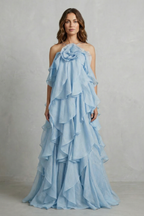 Bellarose – Mehrlagiges Rüschen-Statement – Maxikleid