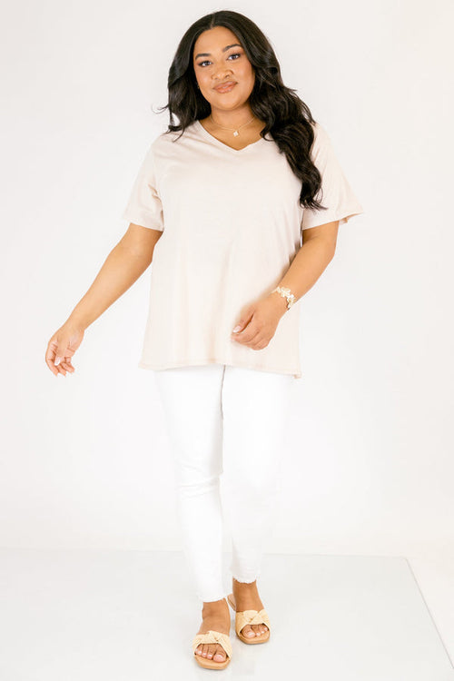 T-Shirt „Bright Days“, Sandbeige