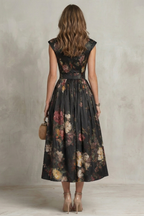 Noirelle – Vintage floral elegance – Midi dress