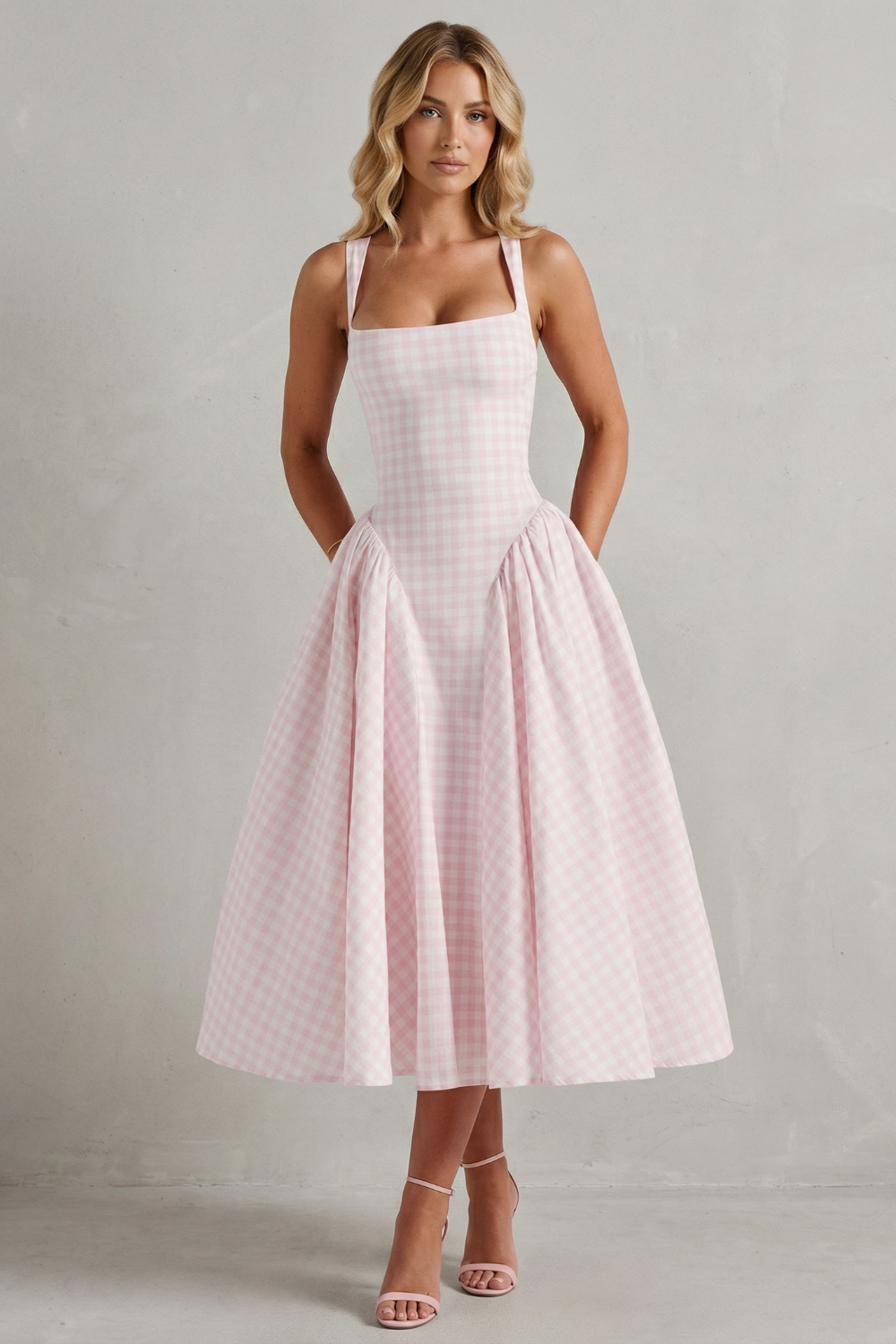 Kaydelle – Sommercharme im Vichy-Muster – Midikleid