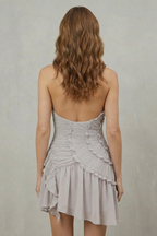 Aureline – Asymmetric ruffle elegance – Mini dress