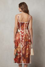 Floréva – Paisleymuster-Blumencharme – Midikleid