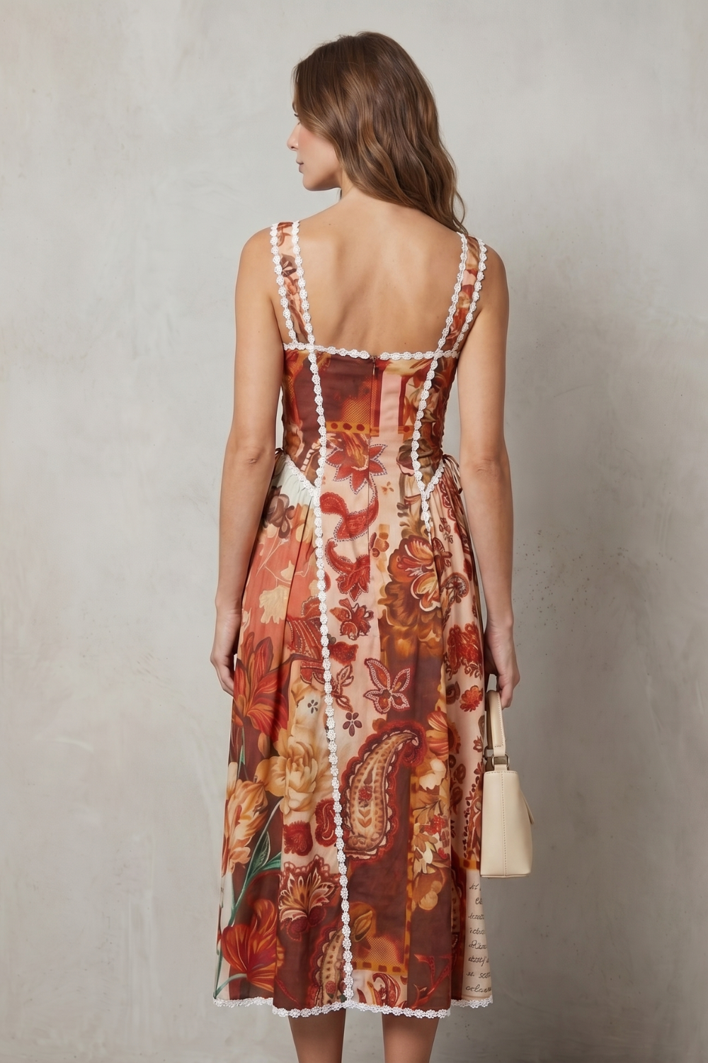 Floréva – Paisleymuster-Blumencharme – Midikleid