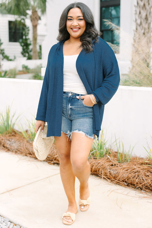 Chill With Me Strickjacke, Marineblau
