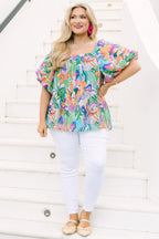 Cozy Love Top, Lavender Tropical