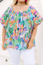 Cozy Love Top, Lavender Tropical