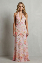 Ariadelle – Deep V floral elegance – Maxi dress