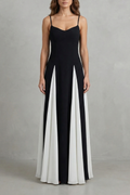Lovie – Moderner Kontrast – Elegantes Maxikleid für Damen
