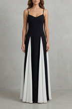 Lovie – Moderner Kontrast – Elegantes Maxikleid für Damen