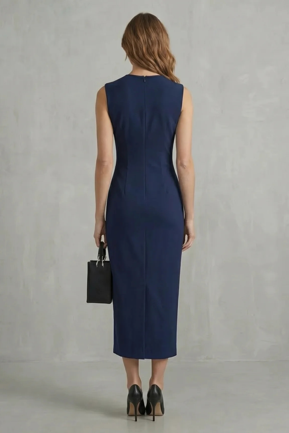 Veloura – Kühner floraler Kontrast – Midikleid