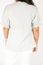 Dancing For Fun Top, Green Gingham