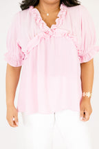Dancing For Fun Top, Light Pink