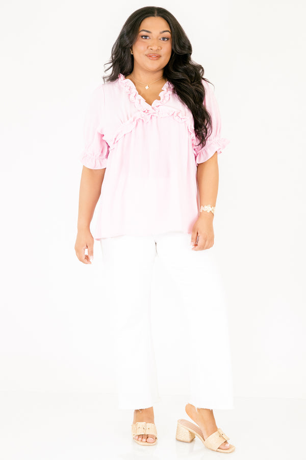 Dancing For Fun Top, Light Pink