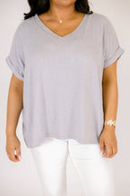 Darling Days Tee, Heather Grey