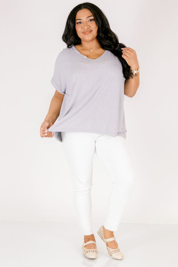 Darling Days Tee, Heather Grey
