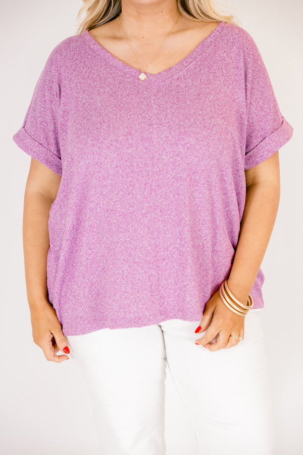 Darling Days Tee, Light Plum