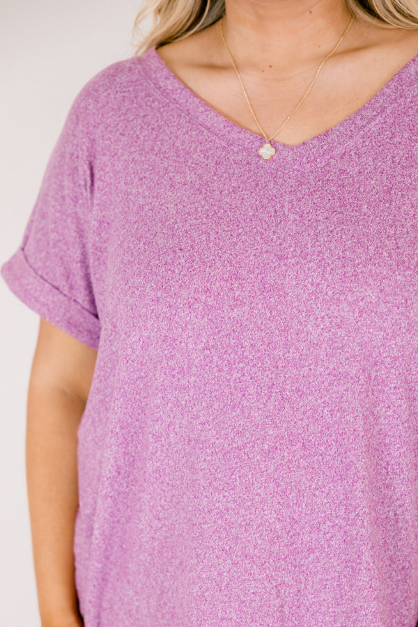 Darling Days Tee, Light Plum