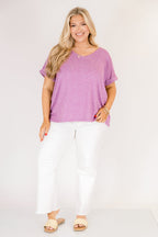 Darling Days Tee, Light Plum