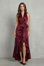 Noctavelle – Satin drapierte Silhouette – Langes Abendkleid