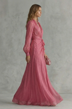 Rosénelle – Fließende Eleganz aus Chiffon – Maxikleid