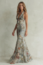 Floravienne – Vintage Chiffon-Verführung – Maxikleid