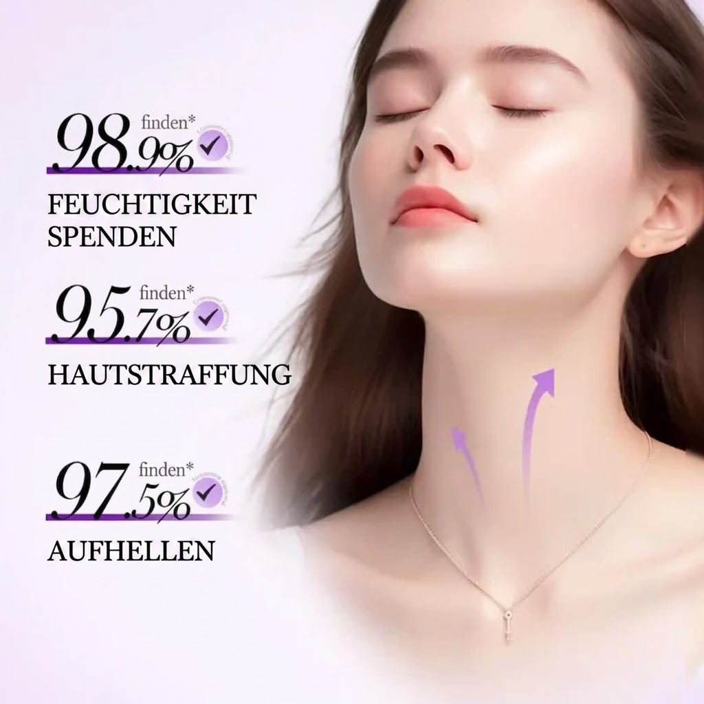 Nackencreme mit Rollenmassage 🧴 Kollagen & Hyaluronsäure | Strafft den Hals, reduziert Falten & Doppelkinn