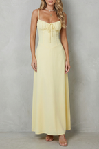Selena – Soft corset charm – Sleeveless flowing maxi dress