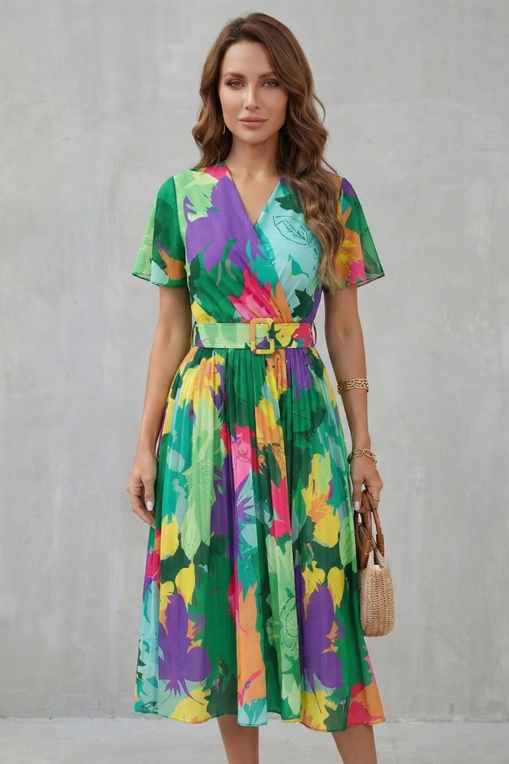 Rosévara – Tropisch-florales Flair – Midikleid