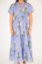 Maxikleid „Bezaubernde Momente“, Stahlblau