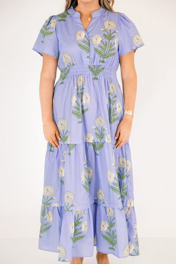 Maxikleid „Bezaubernde Momente“, Stahlblau