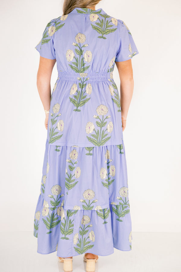 Maxikleid „Bezaubernde Momente“, Stahlblau