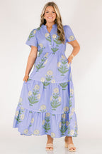 Maxikleid „Bezaubernde Momente“, Stahlblau