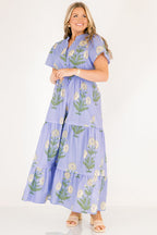 Maxikleid „Bezaubernde Momente“, Stahlblau