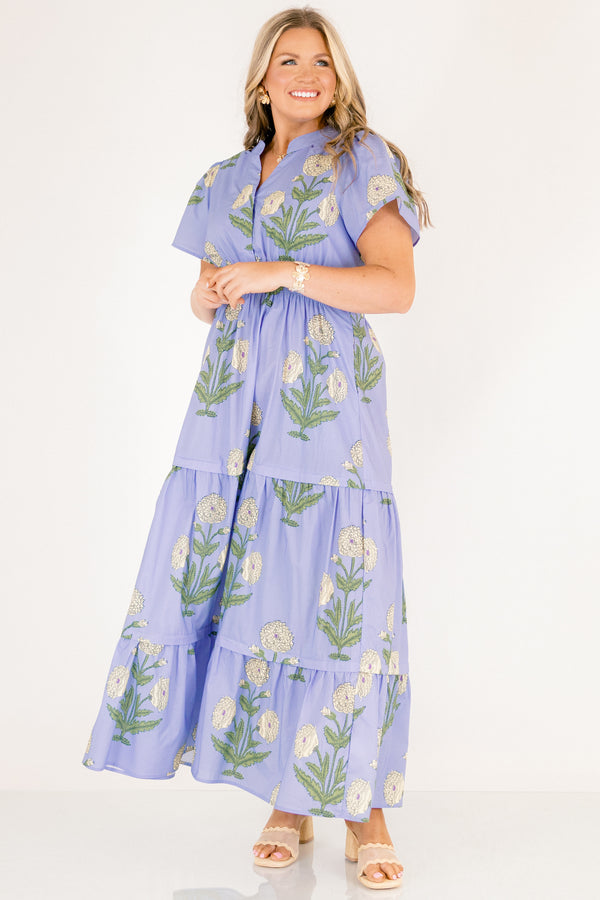 Maxikleid „Bezaubernde Momente“, Stahlblau