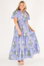 Maxikleid „Bezaubernde Momente“, Stahlblau