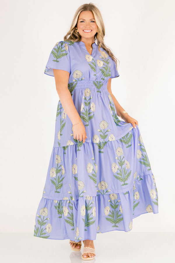 Maxikleid „Bezaubernde Momente“, Stahlblau