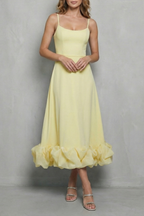 Elowenne – Romantisches Kleid mit Rüschensaum – Ärmelloses Midikleid