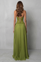 Kenlisse – Korsettfalten-Eleganz – Maxikleid