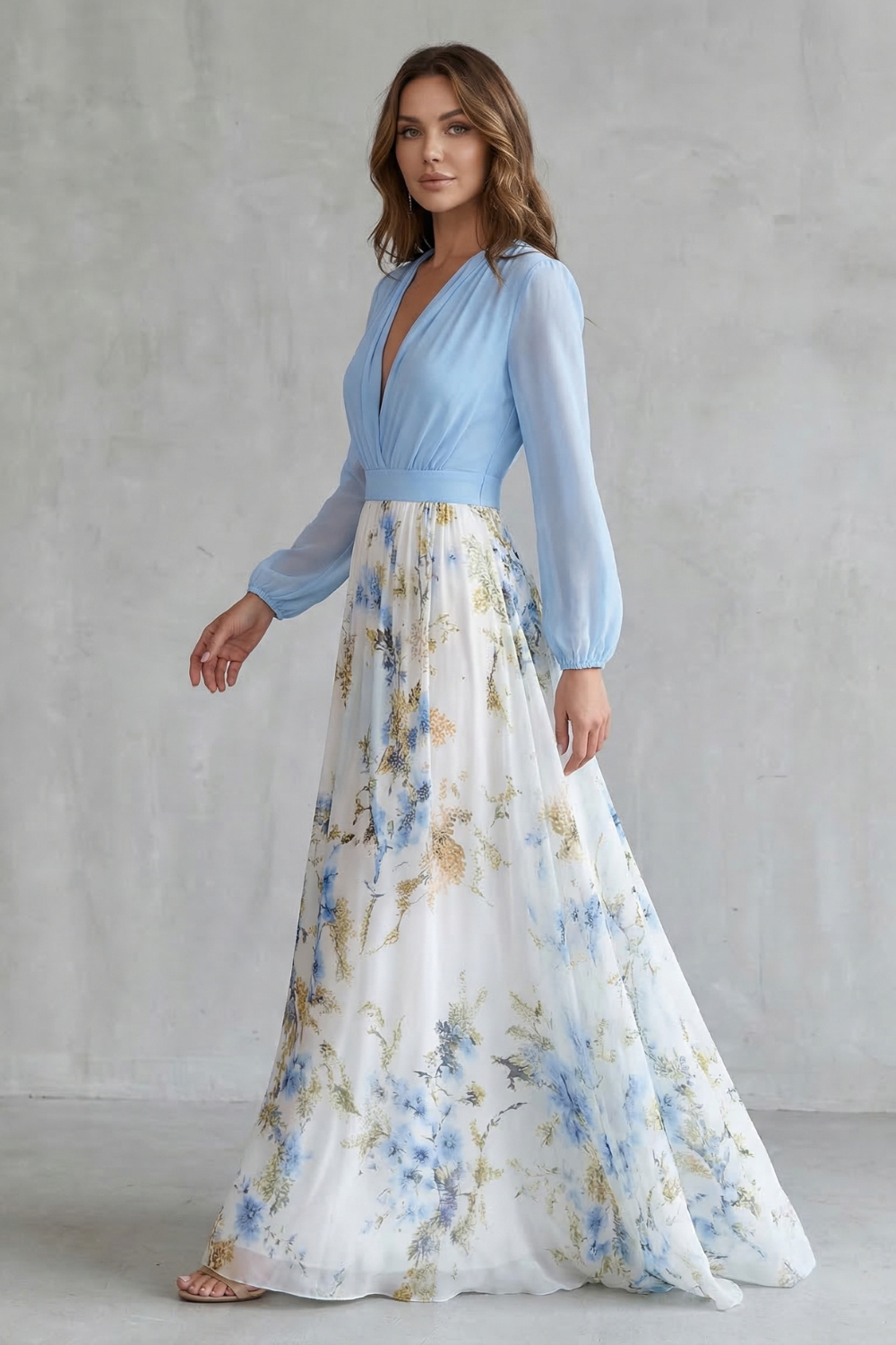 Avelisse – Romantic Flow – Maxikleid mit Blumenmuster