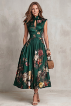 Noirelle – Vintage floral elegance – Midi dress